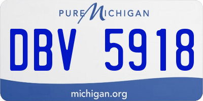 MI license plate DBV5918