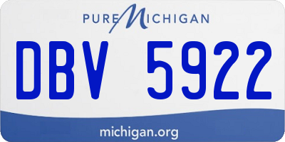 MI license plate DBV5922