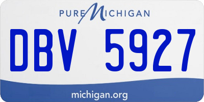 MI license plate DBV5927