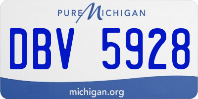 MI license plate DBV5928