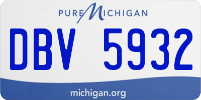 MI license plate DBV5932