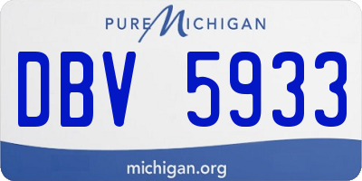 MI license plate DBV5933