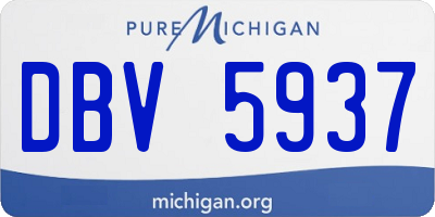 MI license plate DBV5937