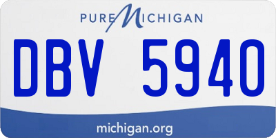 MI license plate DBV5940