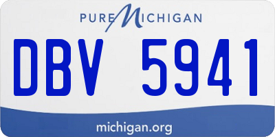 MI license plate DBV5941