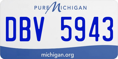 MI license plate DBV5943