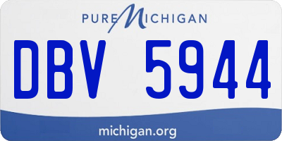 MI license plate DBV5944