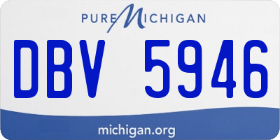 MI license plate DBV5946