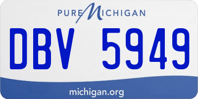 MI license plate DBV5949