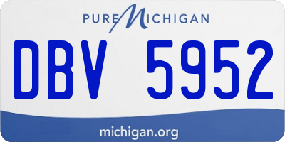 MI license plate DBV5952