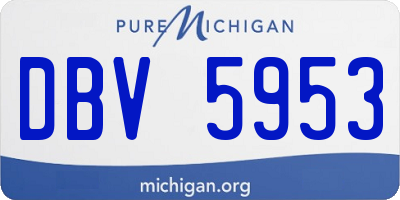 MI license plate DBV5953