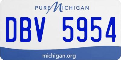 MI license plate DBV5954
