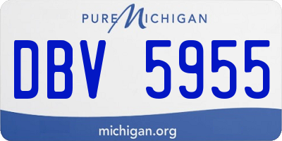 MI license plate DBV5955