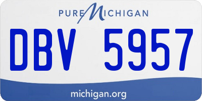 MI license plate DBV5957