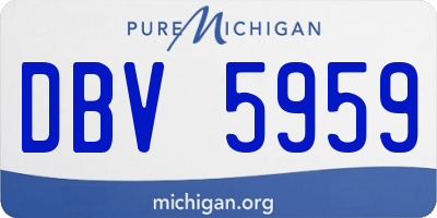 MI license plate DBV5959