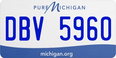 MI license plate DBV5960