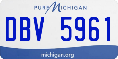 MI license plate DBV5961