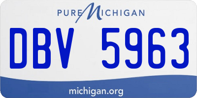 MI license plate DBV5963