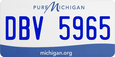 MI license plate DBV5965