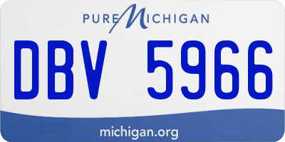 MI license plate DBV5966