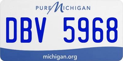 MI license plate DBV5968