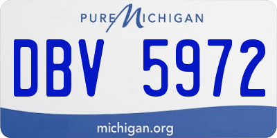 MI license plate DBV5972