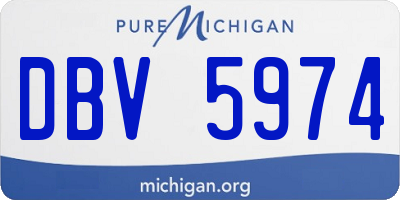 MI license plate DBV5974