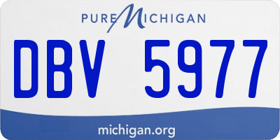 MI license plate DBV5977