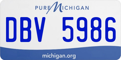 MI license plate DBV5986