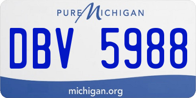 MI license plate DBV5988