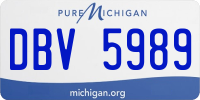 MI license plate DBV5989