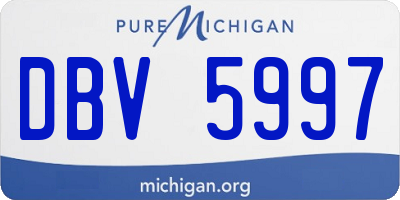 MI license plate DBV5997