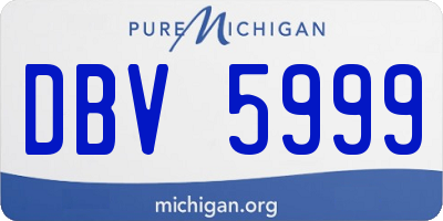 MI license plate DBV5999