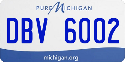 MI license plate DBV6002