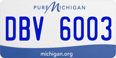 MI license plate DBV6003