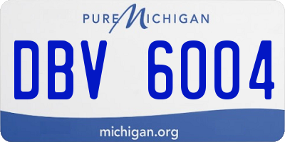 MI license plate DBV6004
