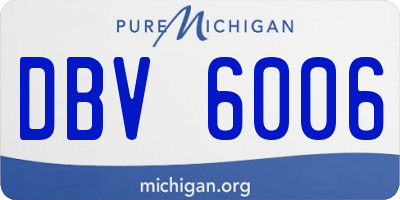 MI license plate DBV6006