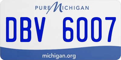 MI license plate DBV6007