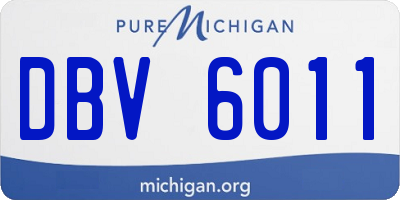 MI license plate DBV6011