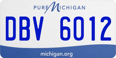 MI license plate DBV6012