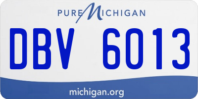 MI license plate DBV6013