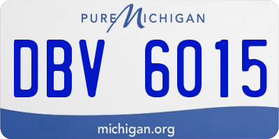 MI license plate DBV6015
