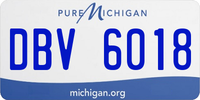 MI license plate DBV6018