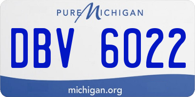 MI license plate DBV6022