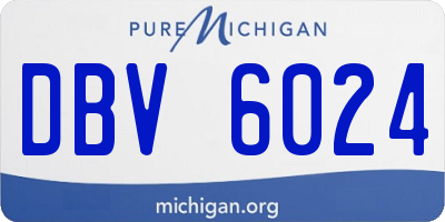 MI license plate DBV6024
