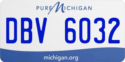 MI license plate DBV6032