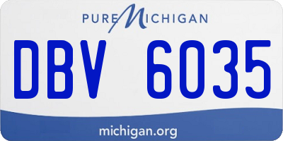 MI license plate DBV6035