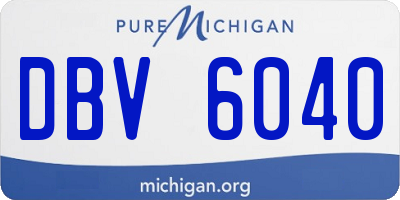 MI license plate DBV6040