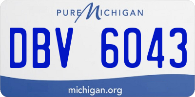 MI license plate DBV6043