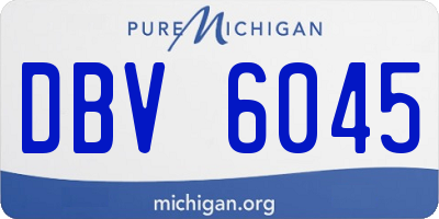 MI license plate DBV6045